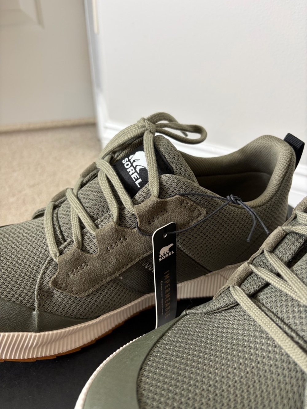 Sorel Kids Olive Green Lace-Up Mesh & Suede Sneakers - Picture 6 of 9